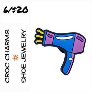 6/$20 Blow Dryer Croc Charm Shoe Jewelry Girly Beauty Salon Stylist Hairdresser